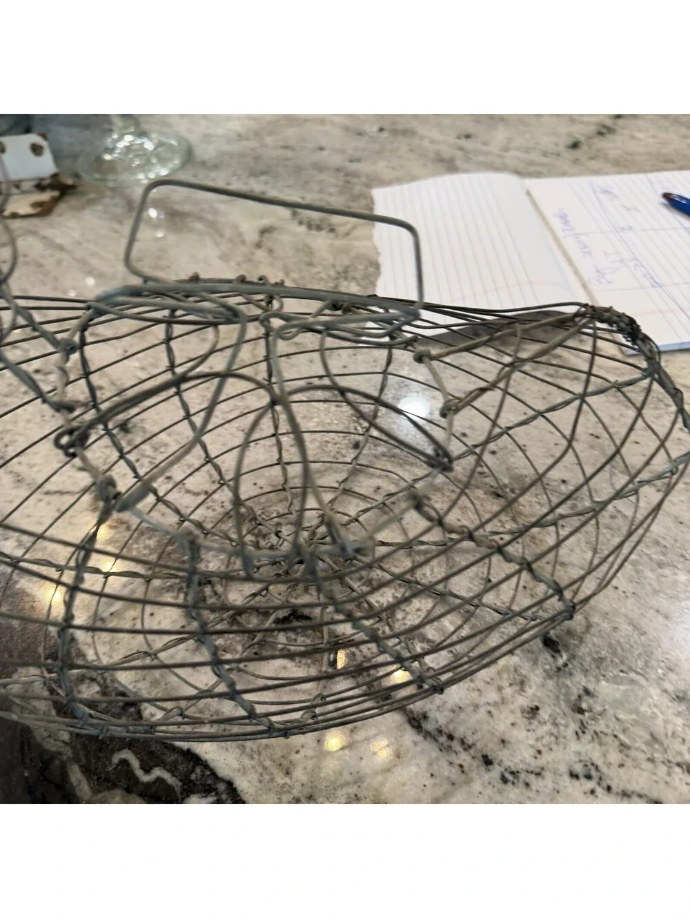 Vtg Wire Goose Duck Shaped Egg Basket 12 x 14 Farmhouse Decor Farmhouse Rustic